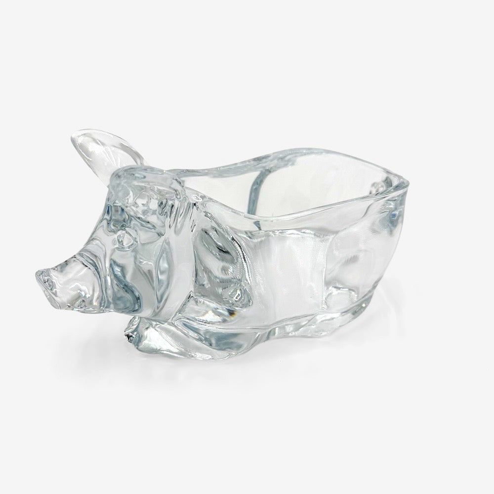 Cochon vide-poche cristal d'Arques années 70