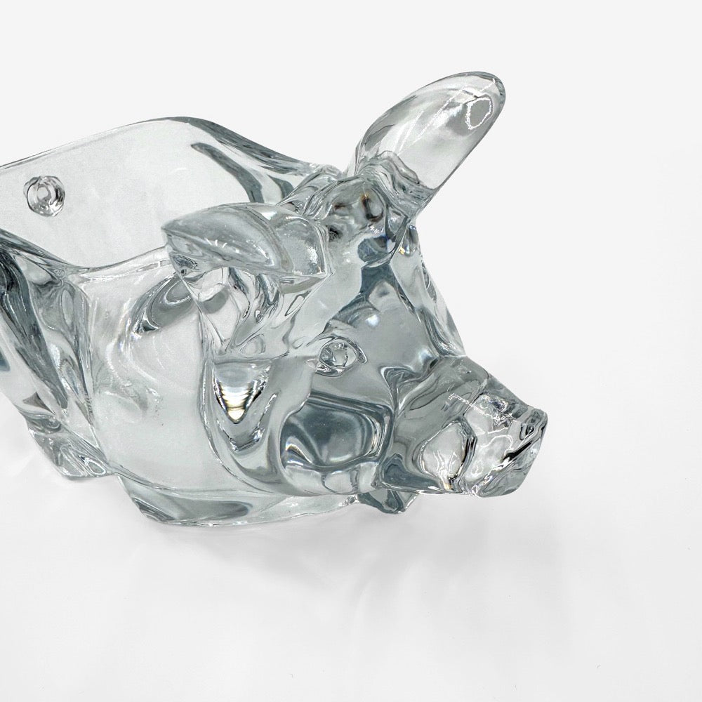Cochon vide-poche cristal d'Arques années 70