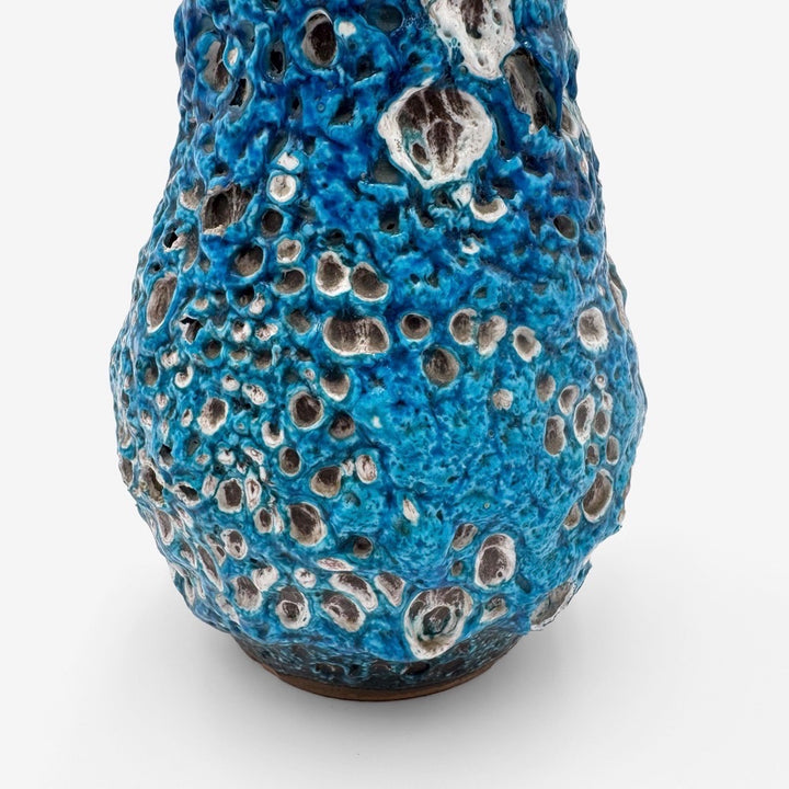 Vase écume turquoise Émaux des Glaciers 70's