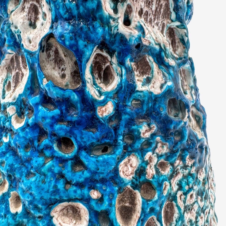 Vase écume turquoise Émaux des Glaciers 70's