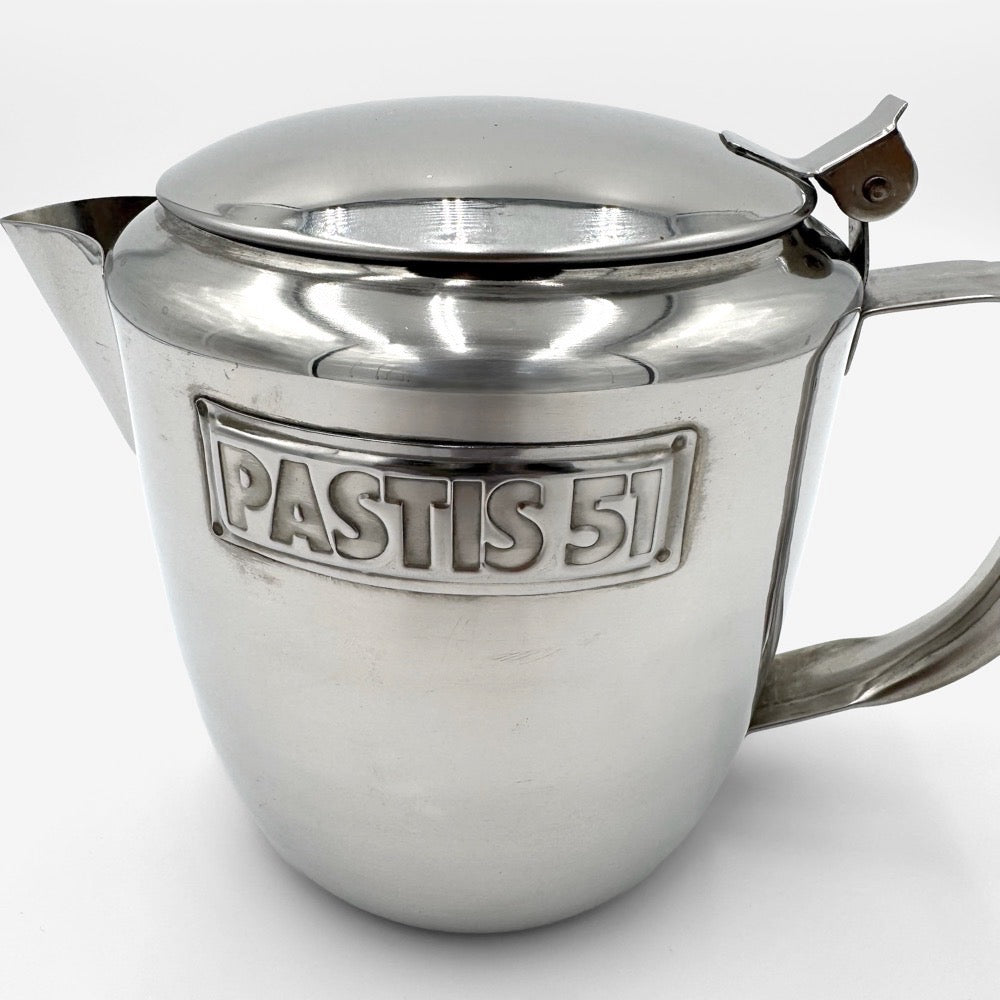 Pichet vintage en acier inoxydable Pastis 51 collection