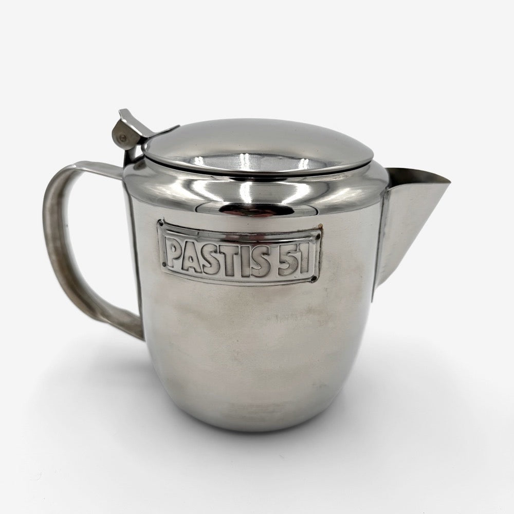 Pichet vintage en acier inoxydable Pastis 51 collection