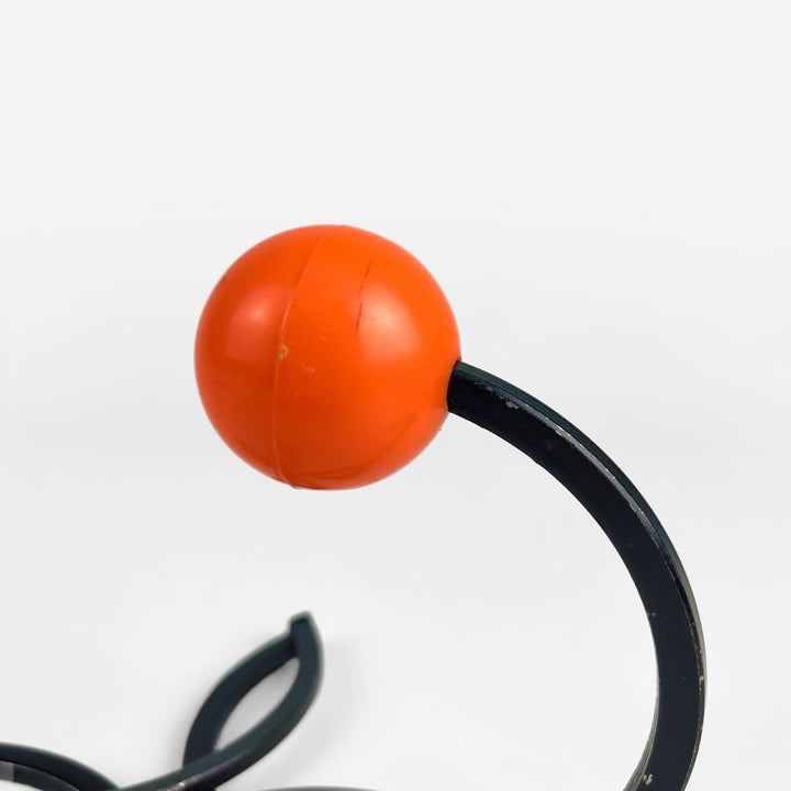 Duo de patères boule et fleur années 70