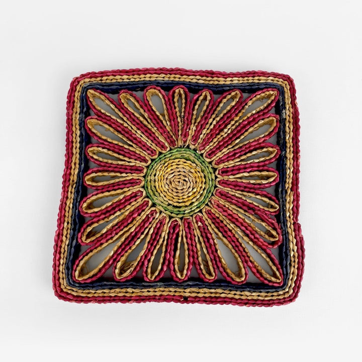 Lot de dessous de plat en raphia tressé années 70