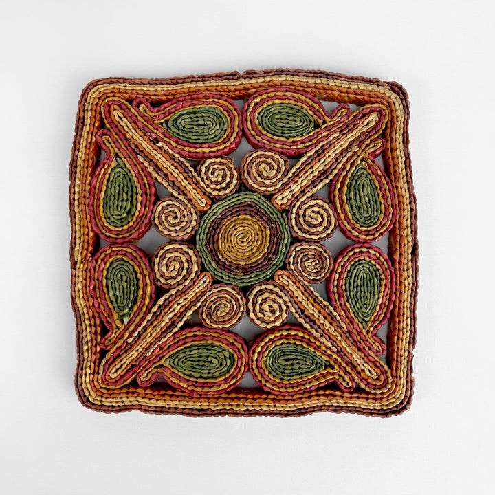 Lot de dessous de plat en raphia tressé années 70