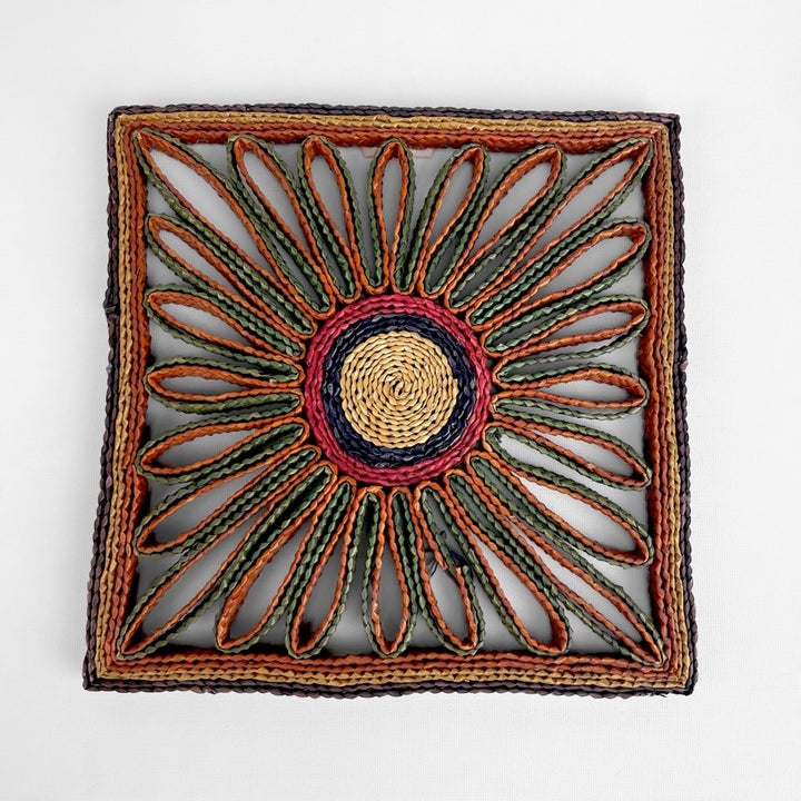 Lot de dessous de plat en raphia tressé années 70