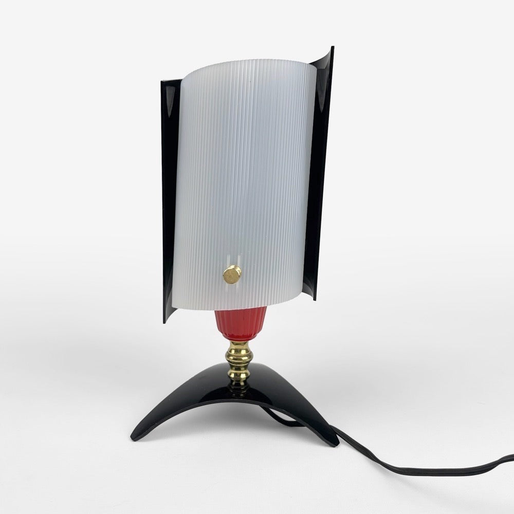 Lampe de chevet tricolore asymétrique années 50