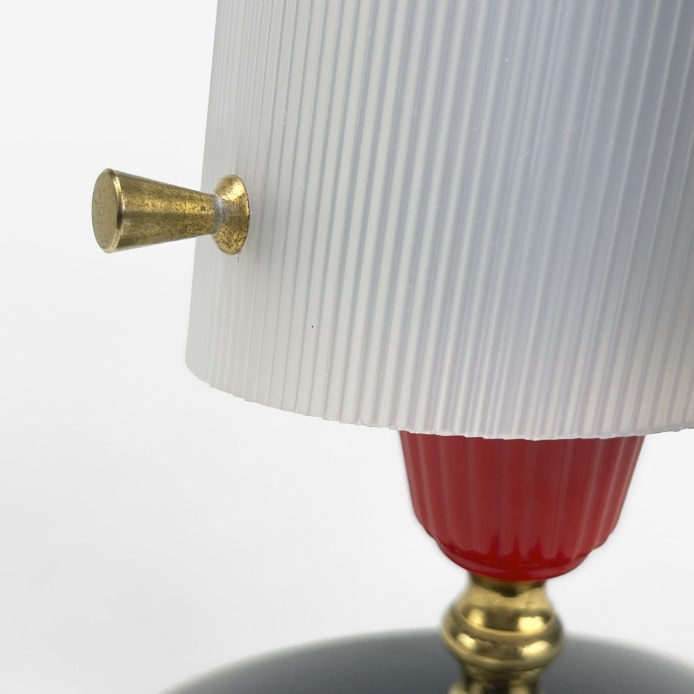 Lampe de chevet tricolore asymétrique années 50