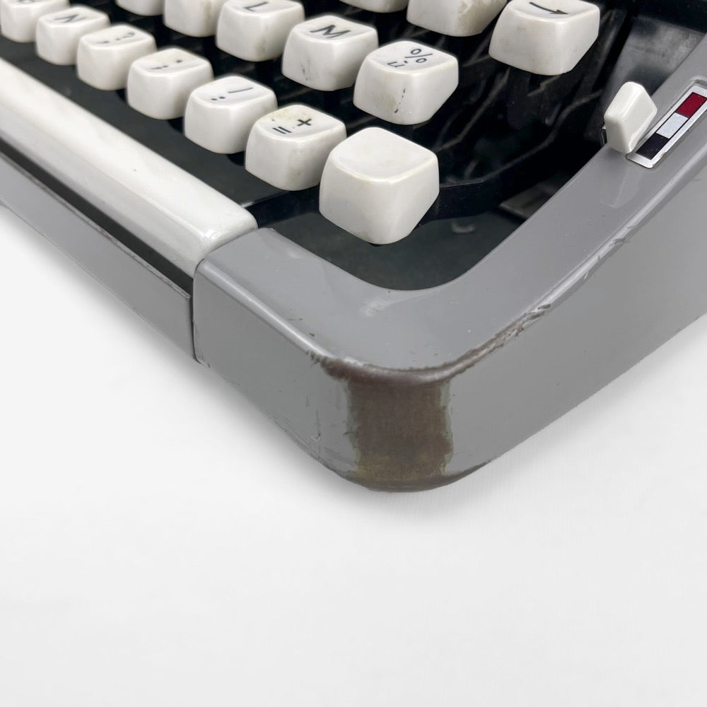Machine à écrire Brother métal gris souris années 60