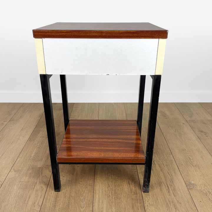 Meuble d'appoint design Formica et métal