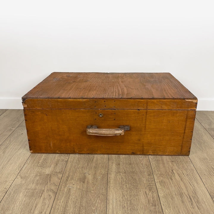 Grande valise en bois ancienne