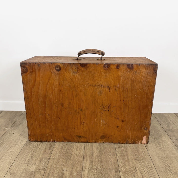 Grande valise en bois ancienne