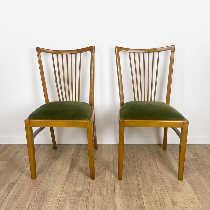 Duo de chaises à barreaux style scandinave années 50