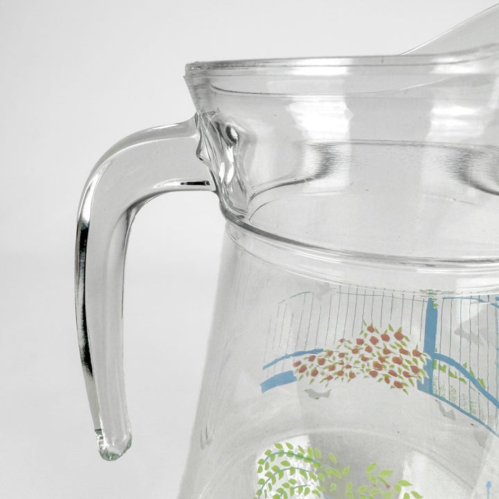 Carafe Yves Rocher sérigraphie romantique vintage