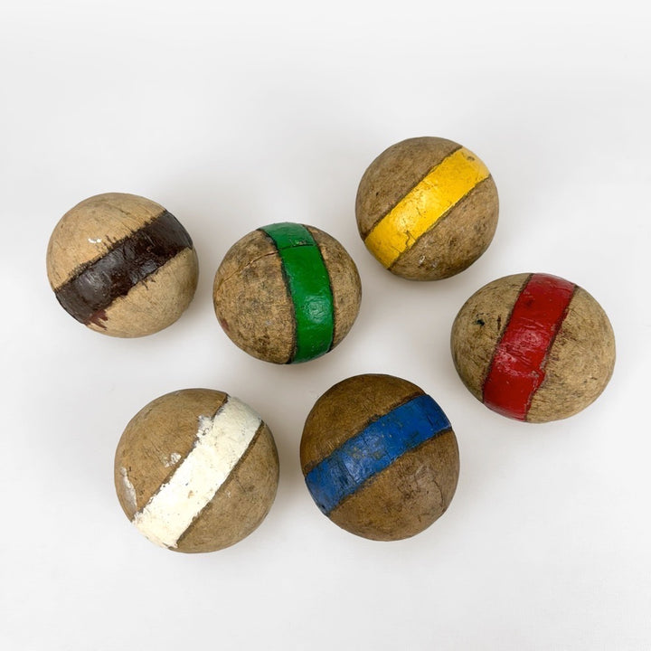 Anciennes boules de croquet