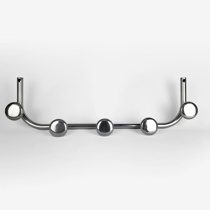 Porte-manteaux cintré en alu chromé vintage