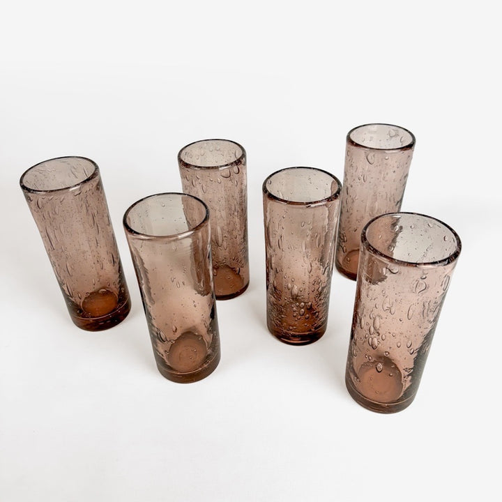 Grands verres à orangeade bullés Biot vintages
