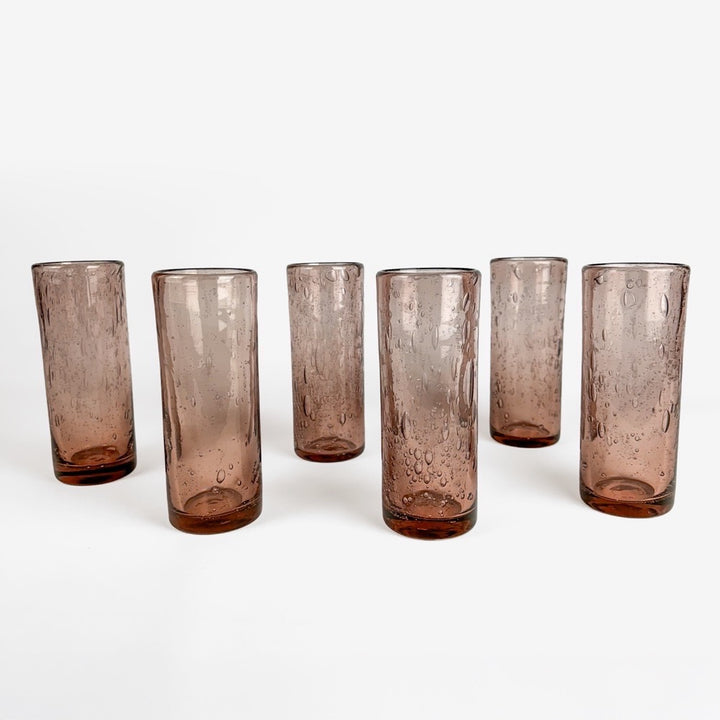 Grands verres à orangeade bullés Biot vintages