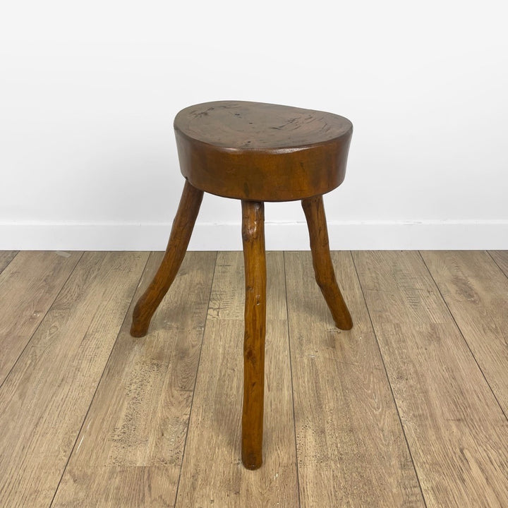 Tabouret brutaliste ancien