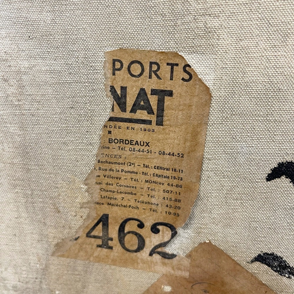 Grande caisse de transport bois et jute "Chargeurs Réunis" 1910