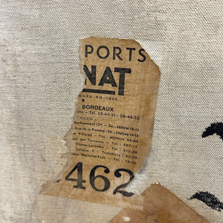 Grande caisse de transport bois et jute "Chargeurs Réunis" 1910