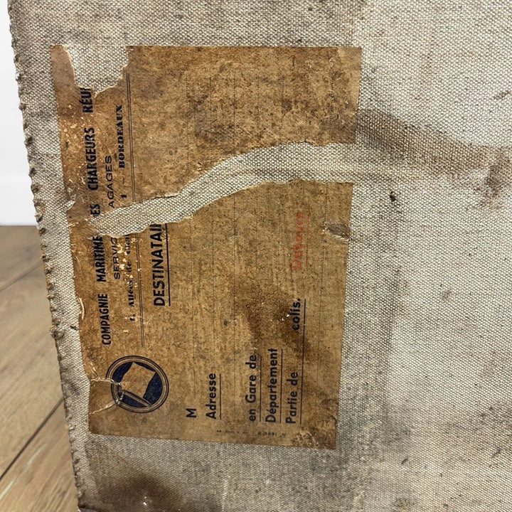 Grande caisse de transport bois et jute "Chargeurs Réunis" 1910
