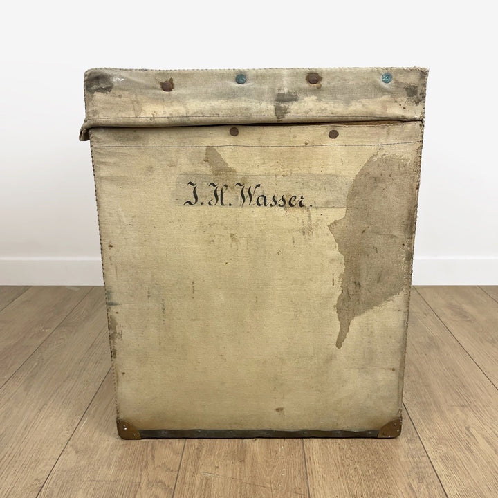 Grande caisse de transport bois et jute "Chargeurs Réunis" 1910