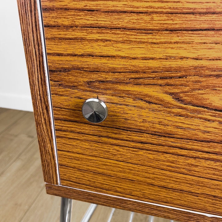 Meuble d'entrée design chrome et Formica années 60