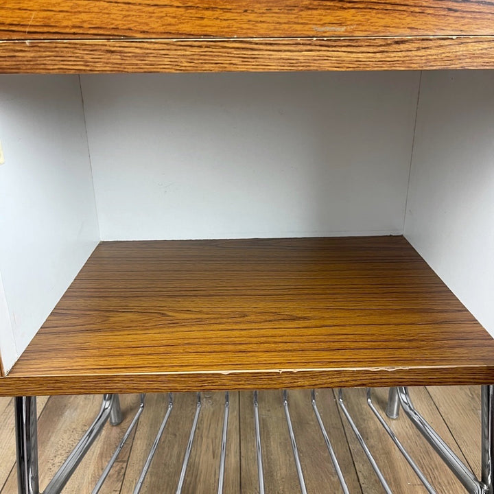 Meuble d'entrée design chrome et Formica années 60