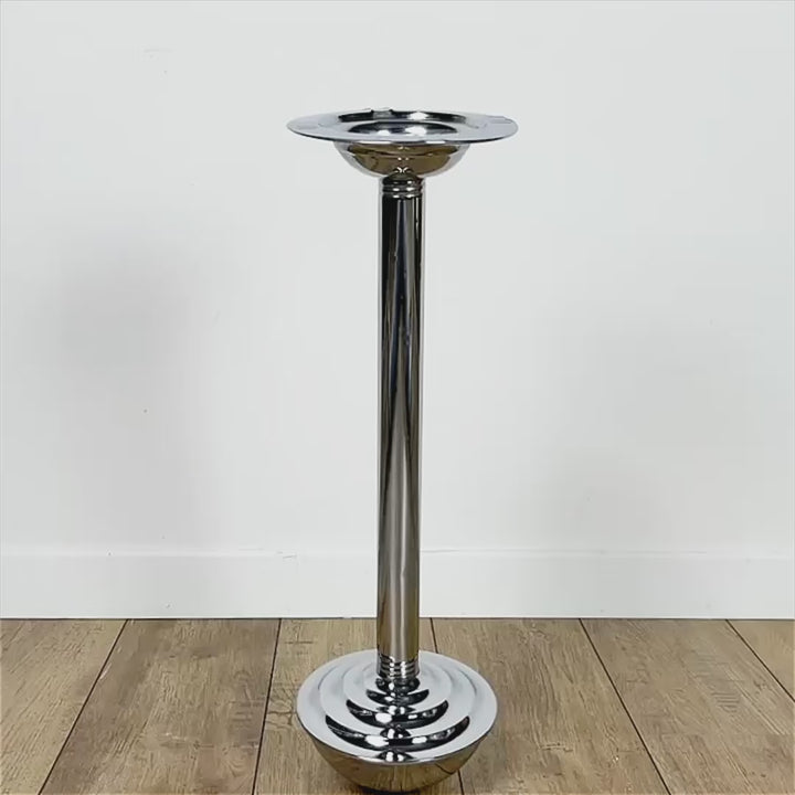 Cendrier sur pied culbuto en métal chromé Bauhaus années 30