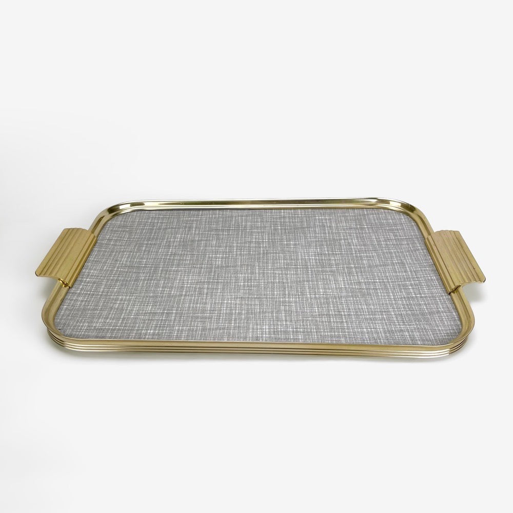 Plateau laiton et Formica Italie années 50