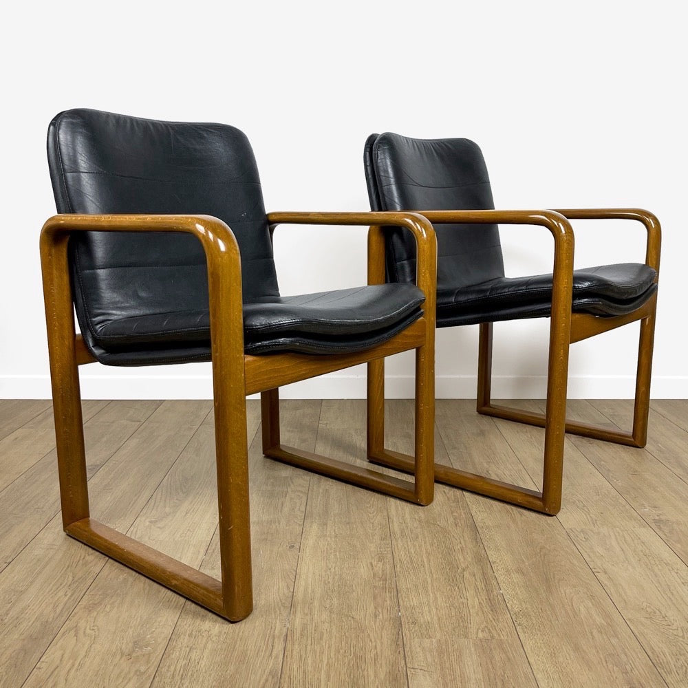 Fauteuil traîneau scandinave Mid Century
