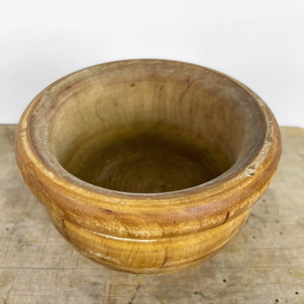 Mortier et pilon ancien en bois d'olivier