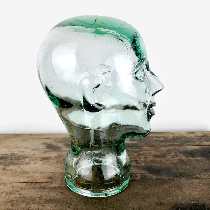 Marotte en verre porte-chapeaux vintage