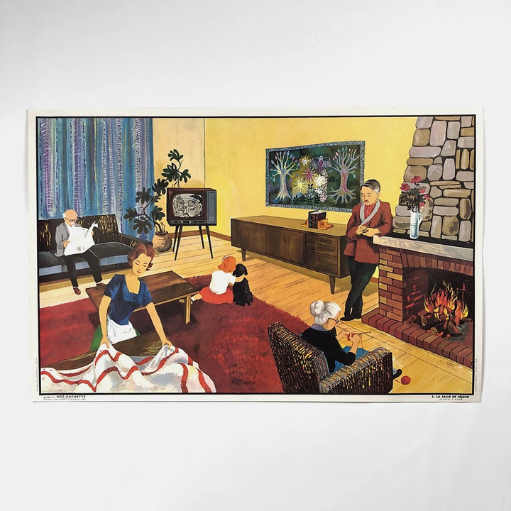 Tableau pédagogique "LA SALLE DE SÉJOUR" et "LA PLAGE"
