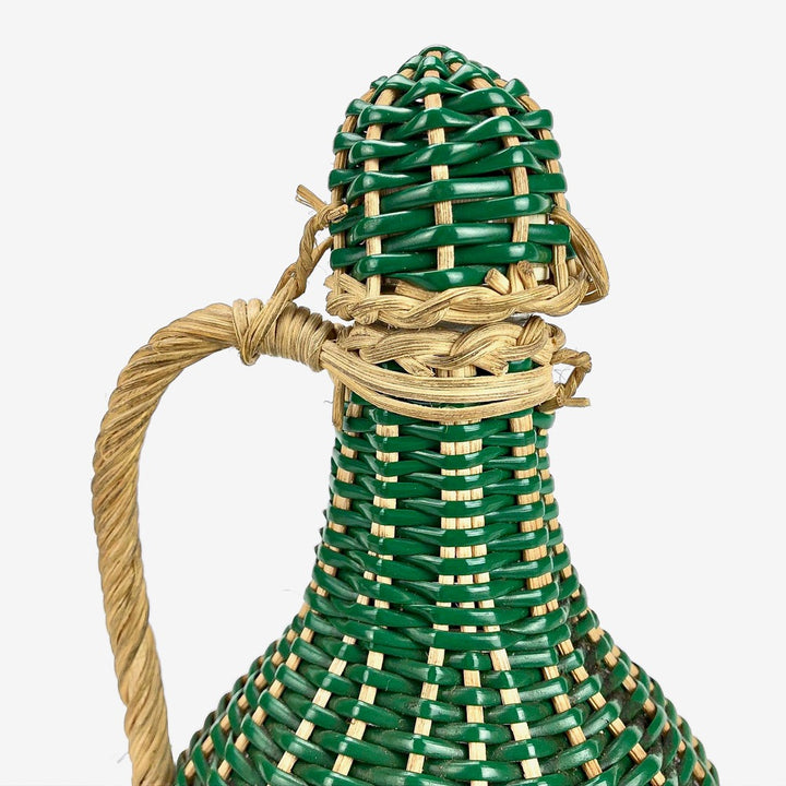 Duo de bouteilles en verre et fils scoubidou