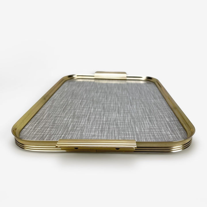 Plateau laiton et Formica Italie années 50