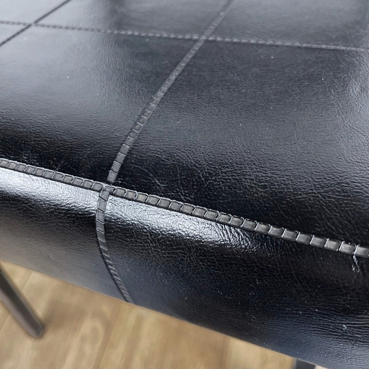 Chaise design moderniste métal et similis cuir années 60