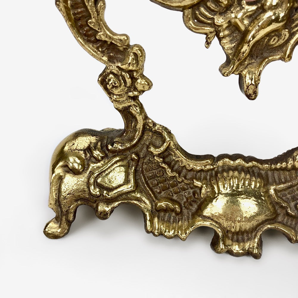 Miroir psyché en laiton de style baroque