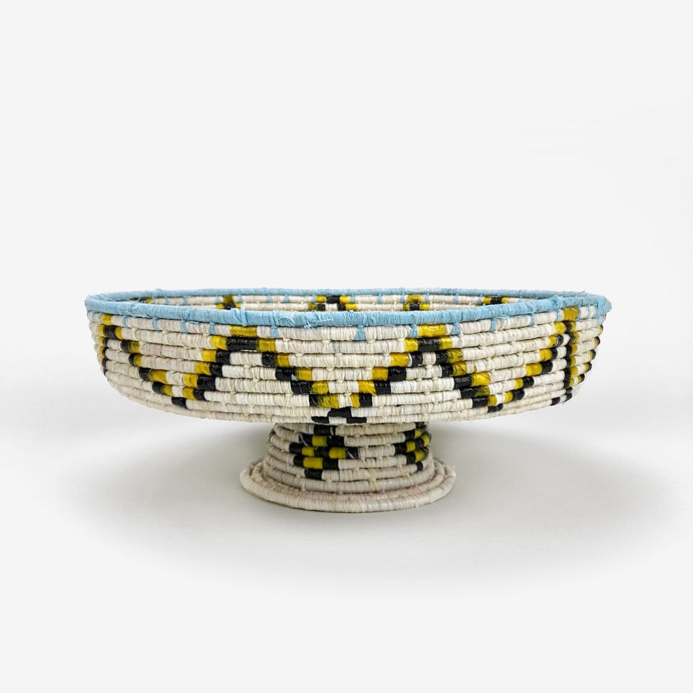 Coupelle en raphia multicolore