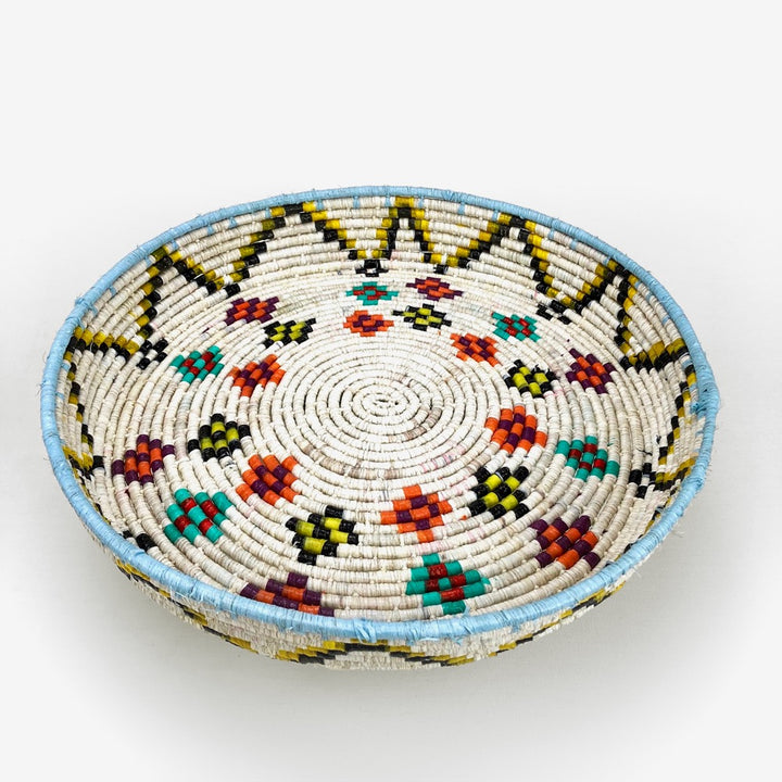 Coupelle en raphia multicolore