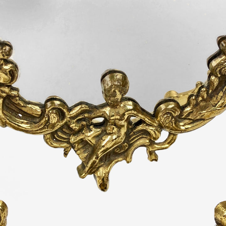 Miroir psyché en laiton de style baroque