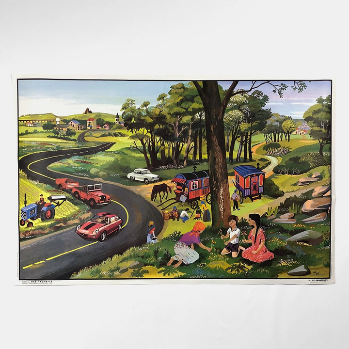 Tableau pédagogique "LE VILLAGE" et "LE PRINTEMPS"