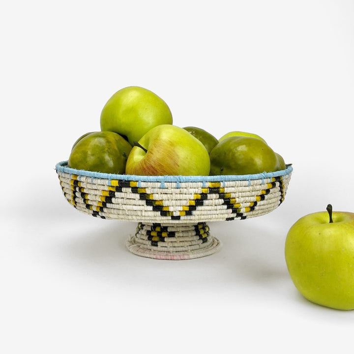 Coupelle en raphia multicolore