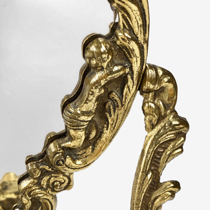 Miroir psyché en laiton de style baroque