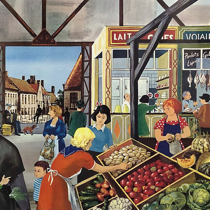 Tableau pédagogique "LE MARCHÉ" et "LA FÊTE FORAINE"