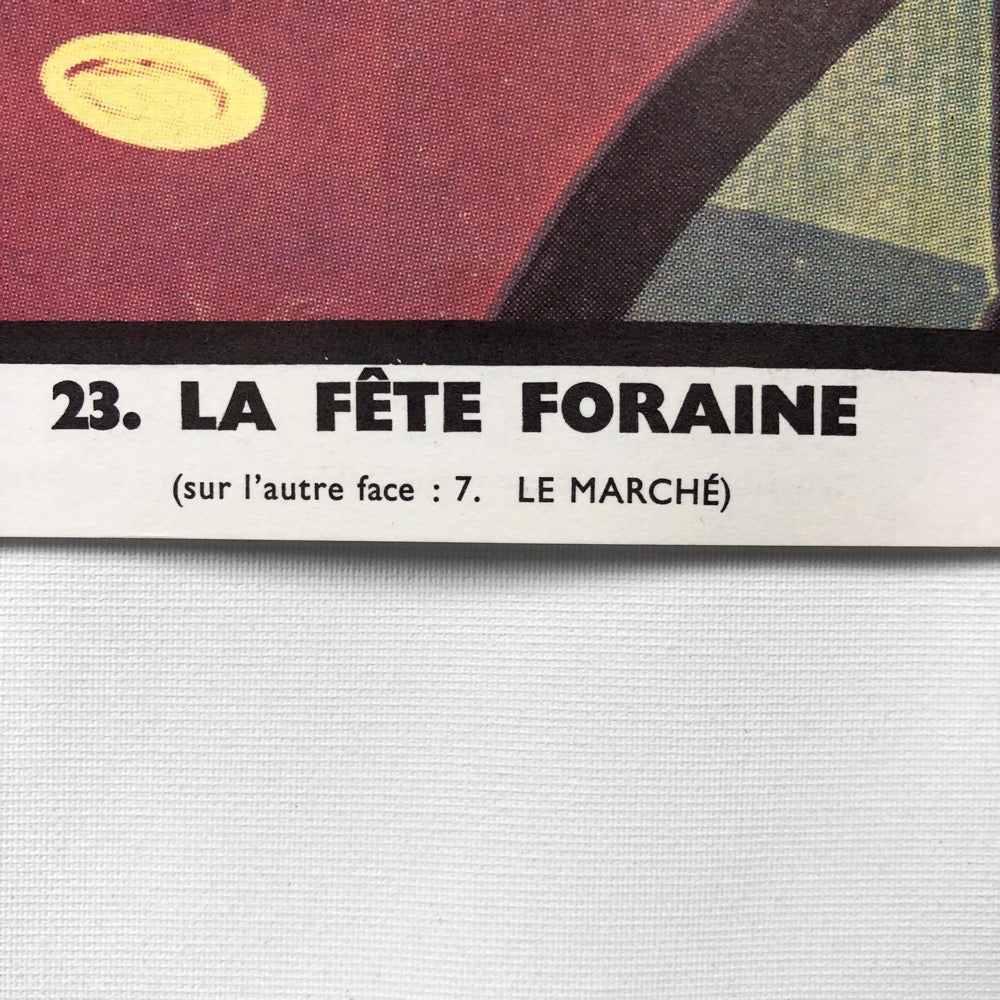 Tableau pédagogique "LE MARCHÉ" et "LA FÊTE FORAINE"
