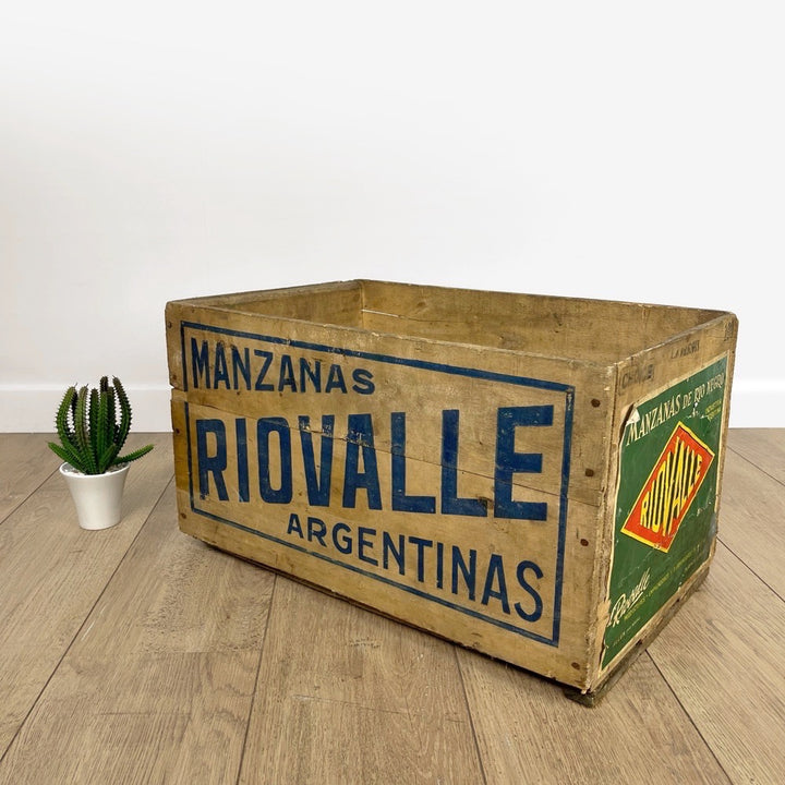 Caisse en bois de transport de fruits Argentine 1958