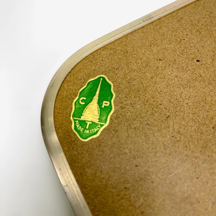 Plateau laiton et Formica Italie années 50