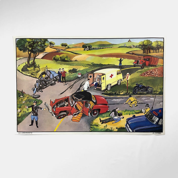 Tableau pédagogique "LE CARREFOUR" et "L'ACCIDENT"